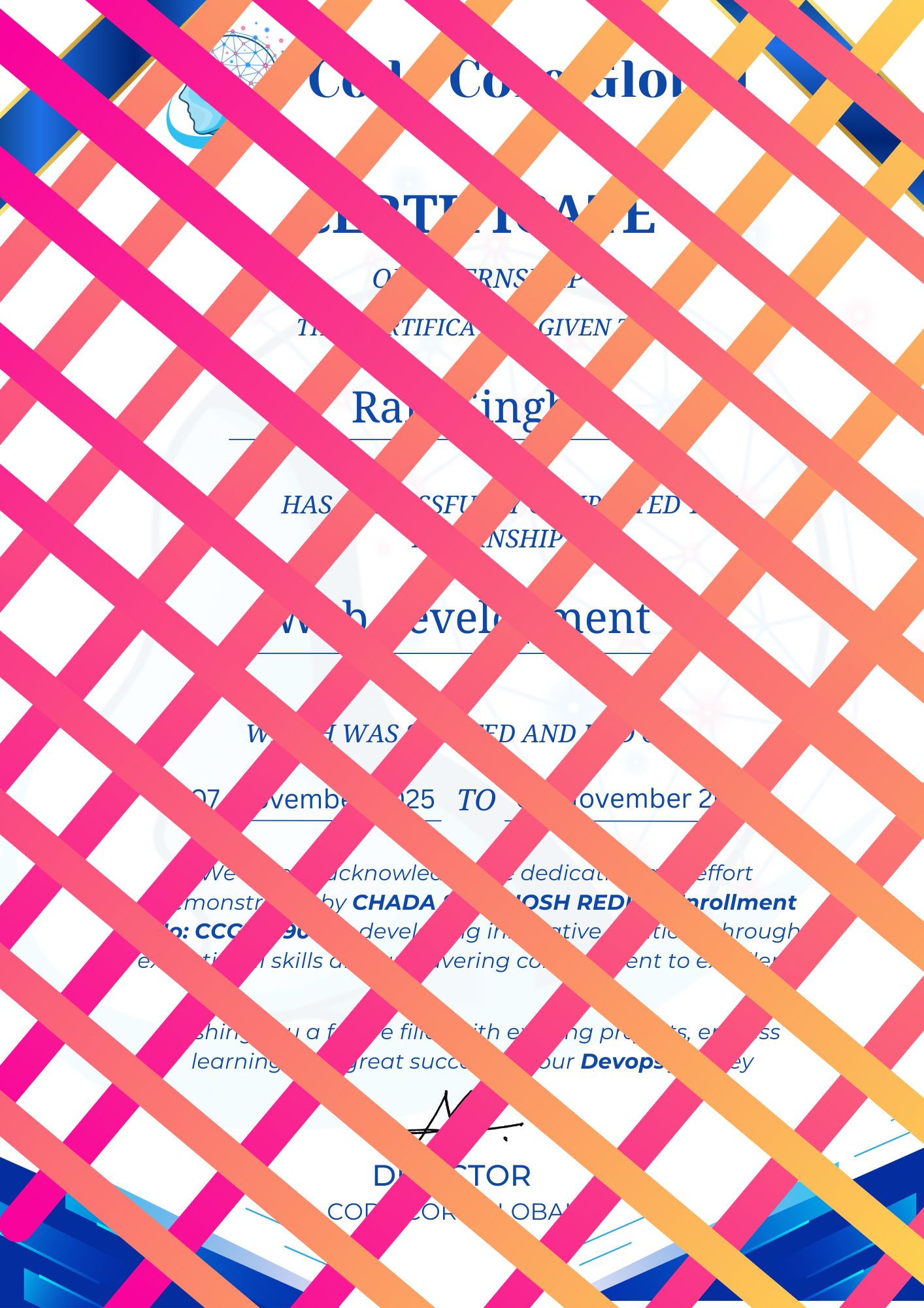 Internship Completion Certificate