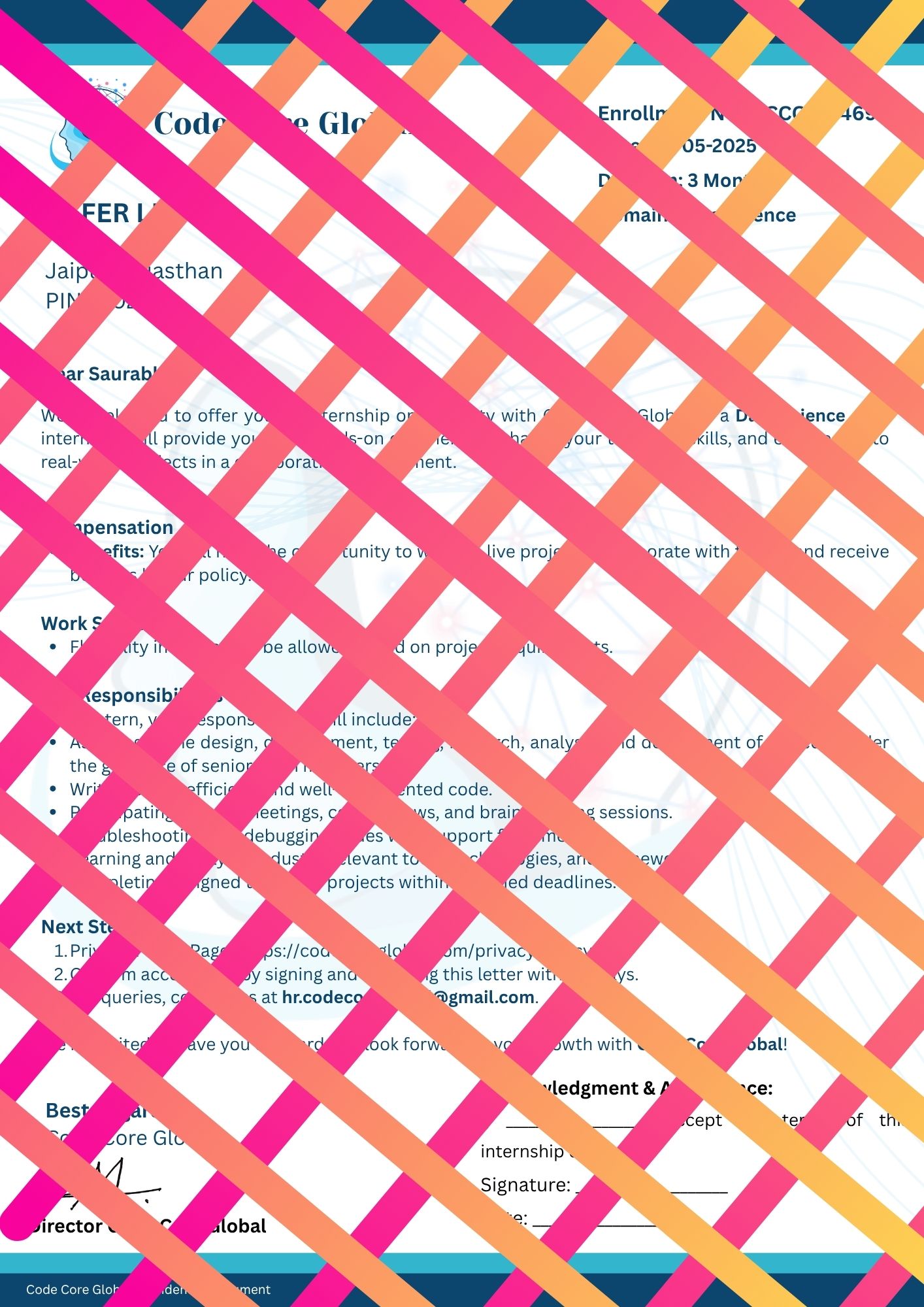 Internship Offer Letter